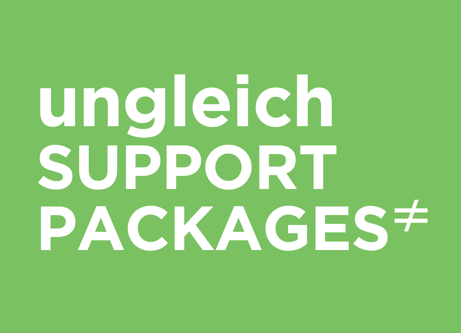 ungleich support packages