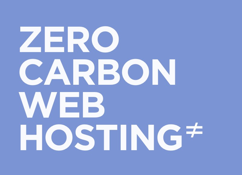 Zero Carbon Webhosting